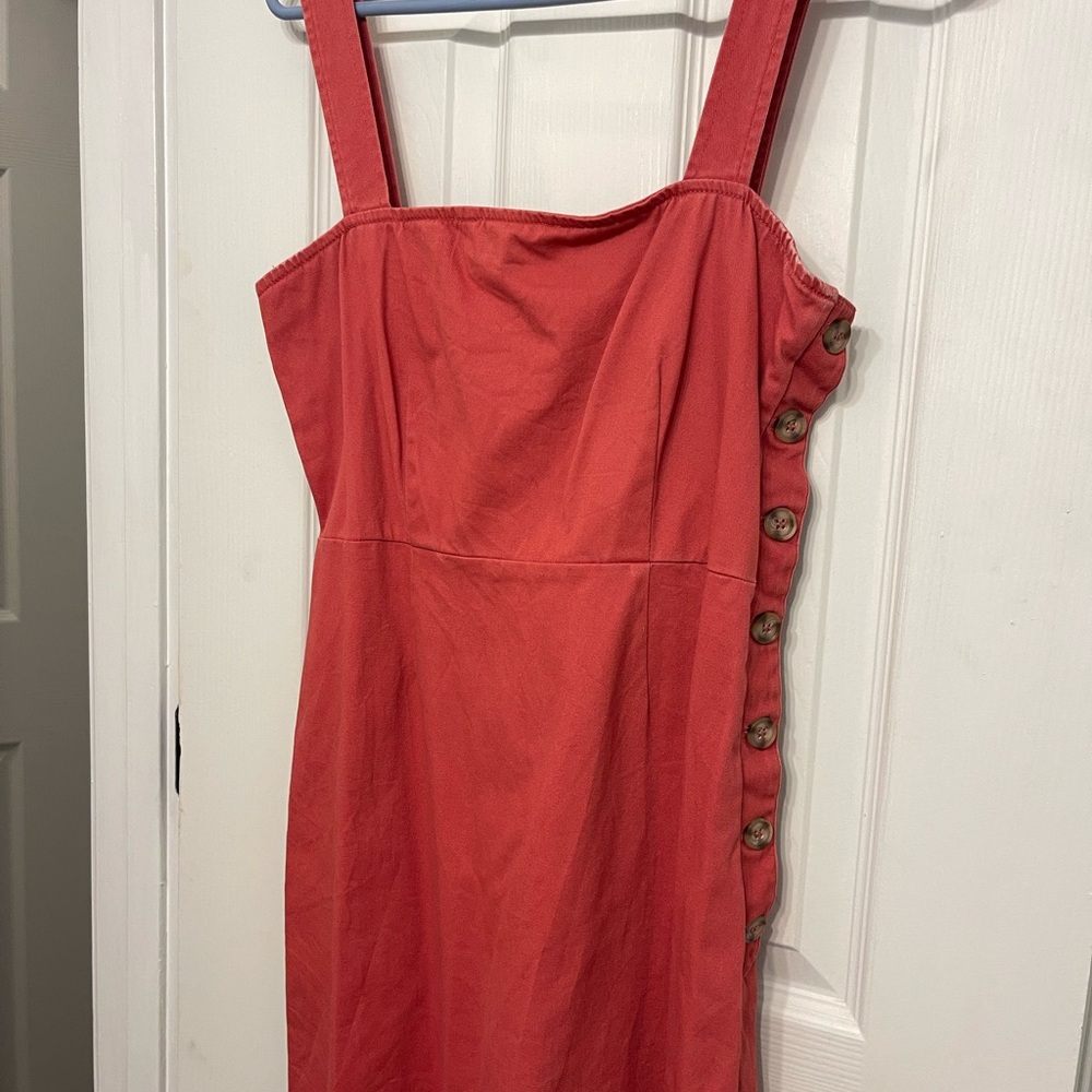 Forever 21 Orange Ruffled Mini Sundress